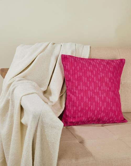 Fuchsia Rasika Cotton Woven Cushion Cover Fuchsia Rasika Cotton Woven Cushion Cover