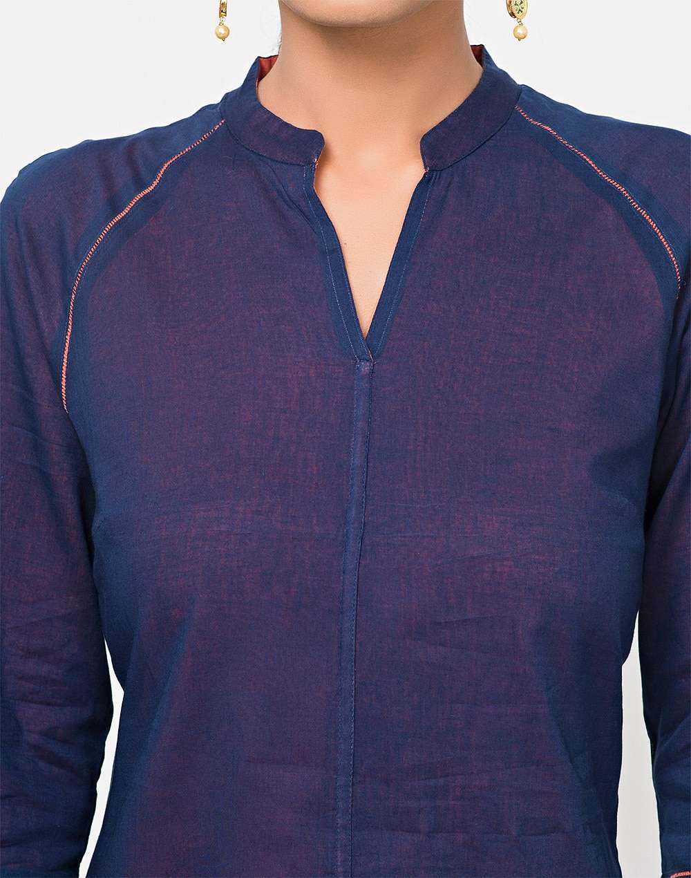 Blue Cotton Reversible Tunic