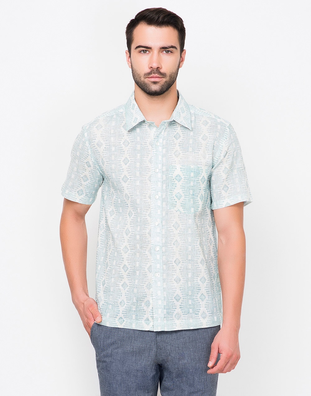 Buy Offwhite Cotton Shirt for Men Online at Fabindia | 20060012