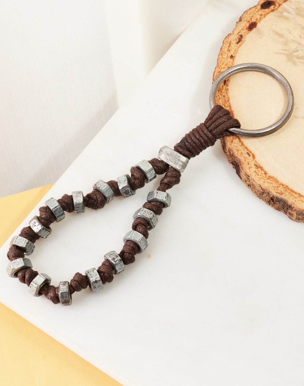 Thread Brown Key Chain