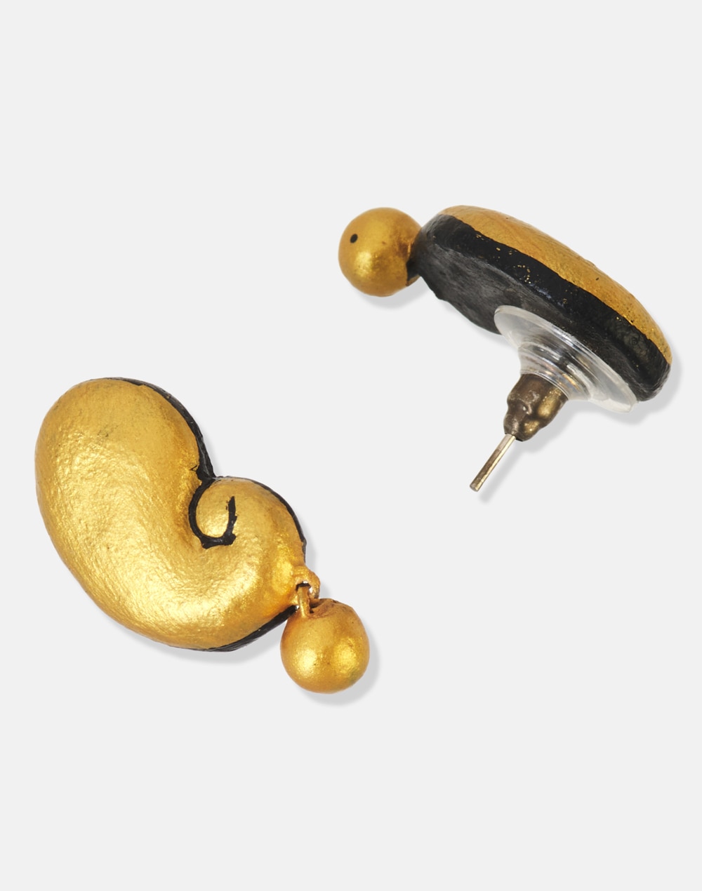 Terracotta Golden Dangler Earrings