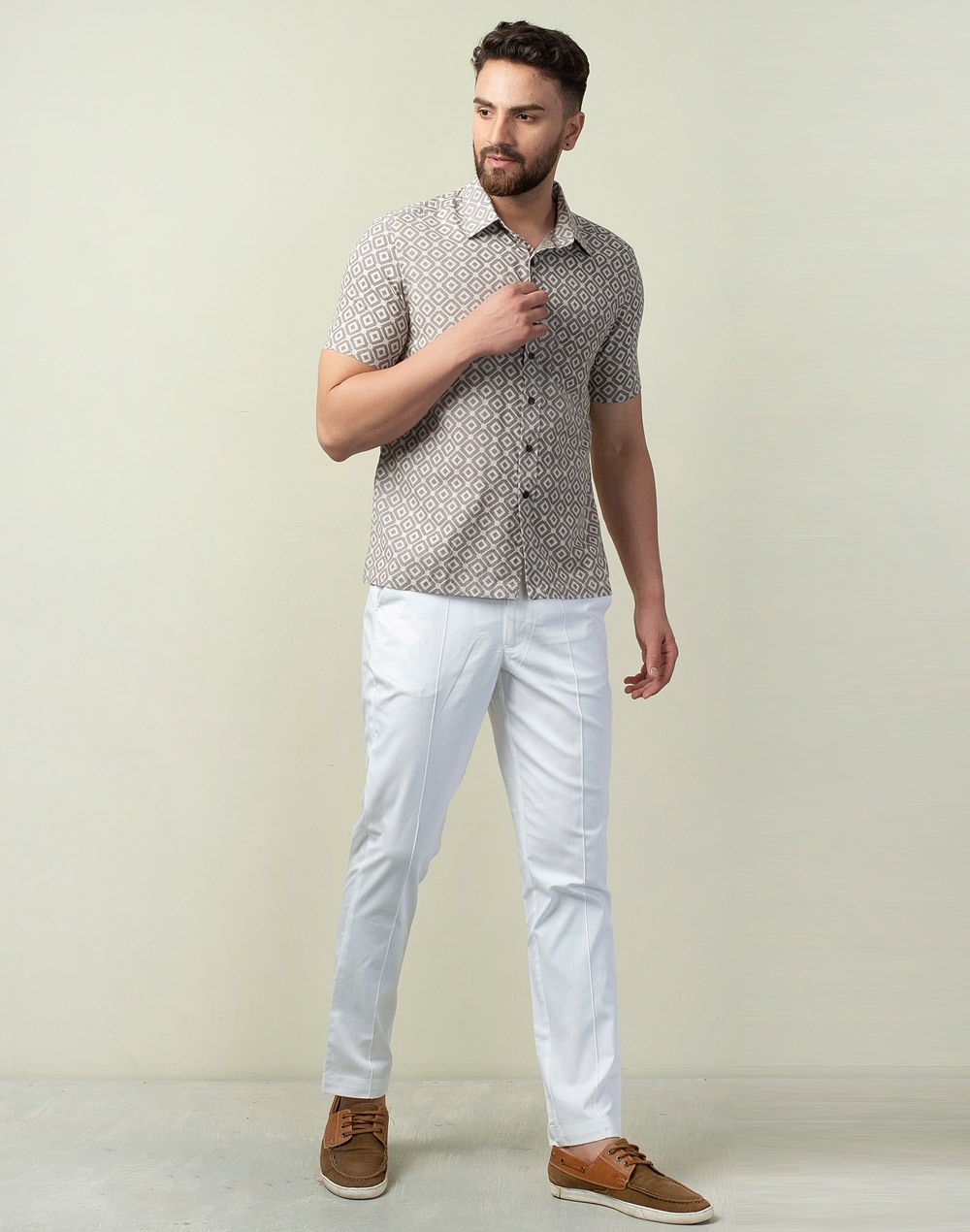 Buy Cotton Cambric Printed Shirt for Men Online at Fabindia | 10572331