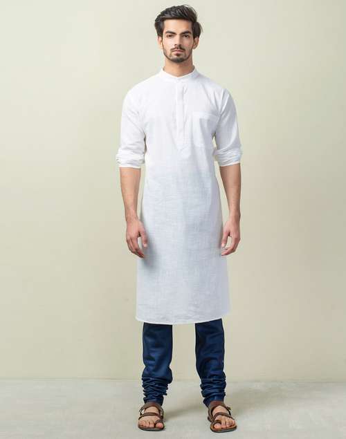 White Cotton Long Kurta White Cotton Long Kurta