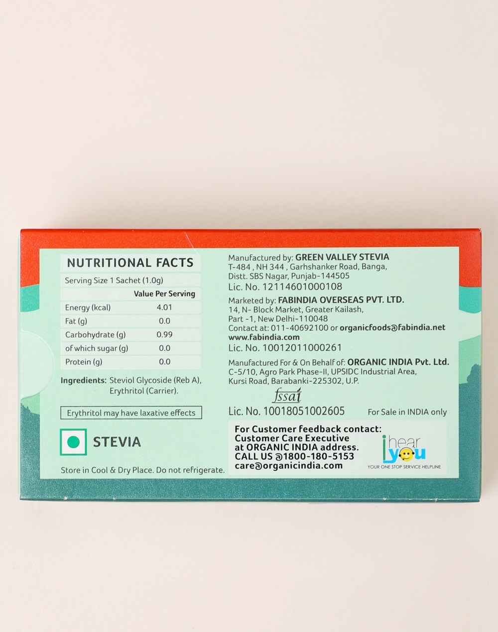 Stevia Natural Sweetner -25N Bags