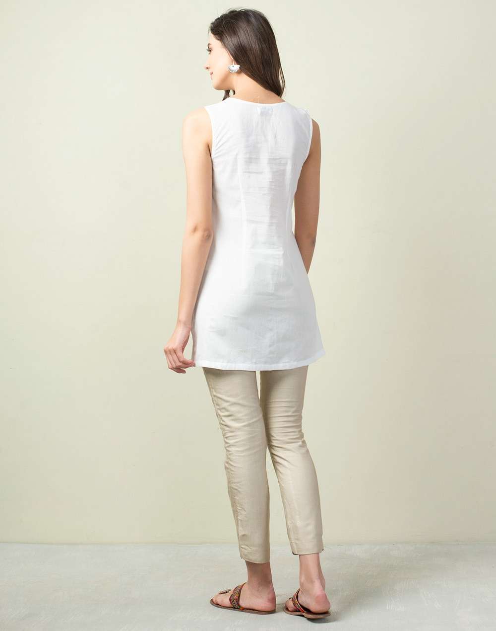 Cotton Pintuck Detail Tunic