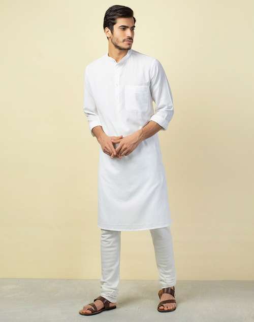 White Cotton Long Kurta White Cotton Long Kurta