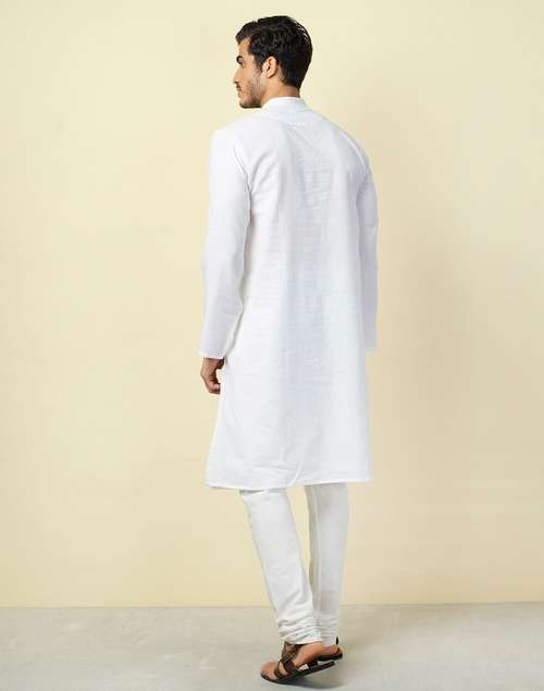 White Cotton Long Kurta White Cotton Long Kurta