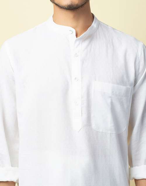 White Cotton Long Kurta White Cotton Long Kurta