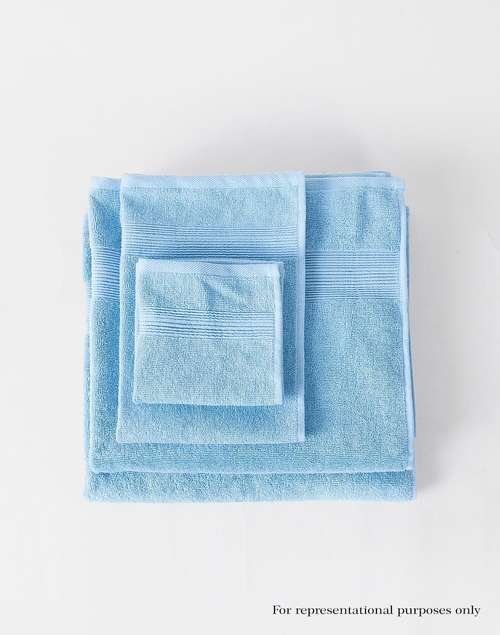 Blue Sia Cotton Pile Face Towel Blue Sia Cotton Pile Face Towel