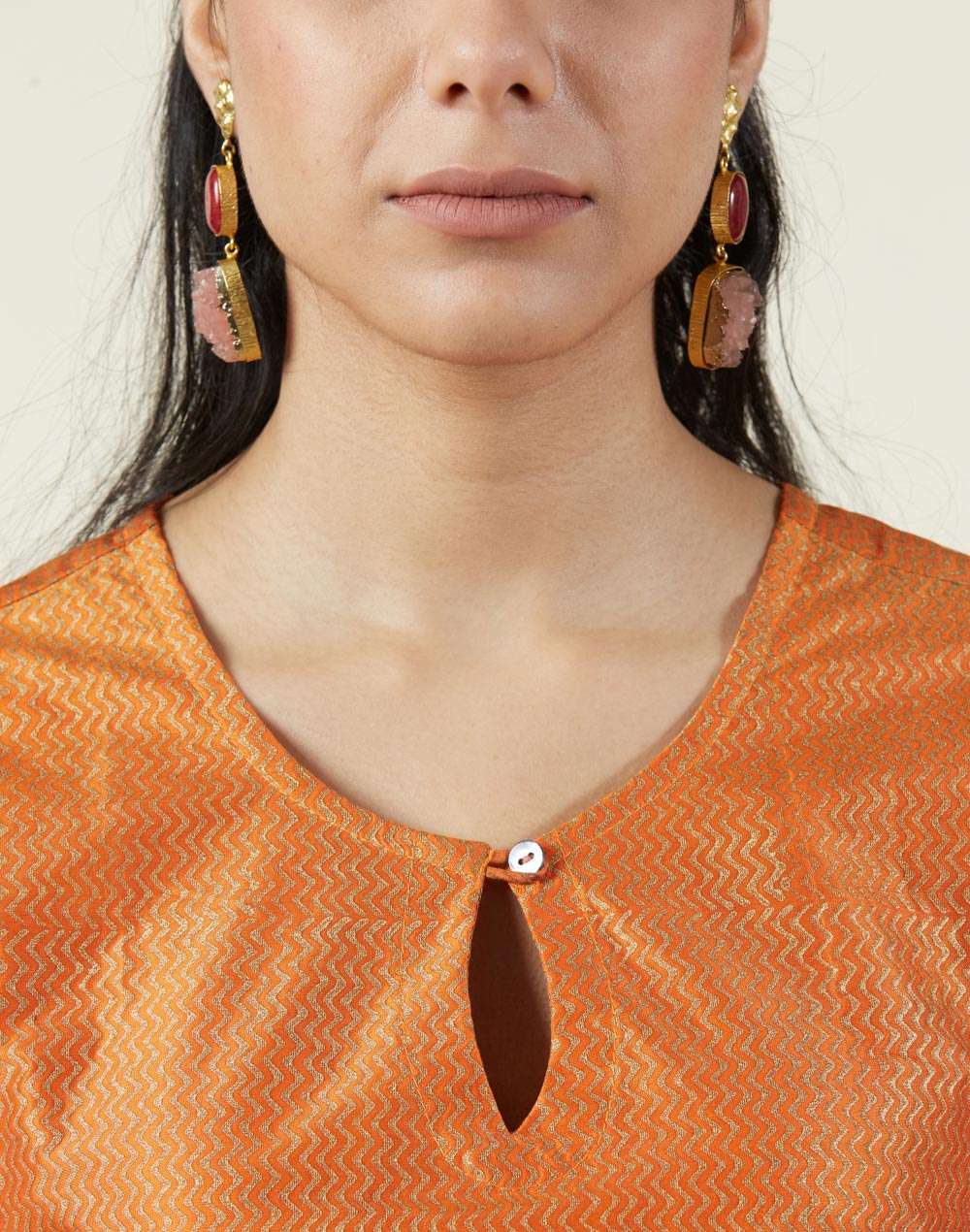 Multi Silk Straight Long Kurta