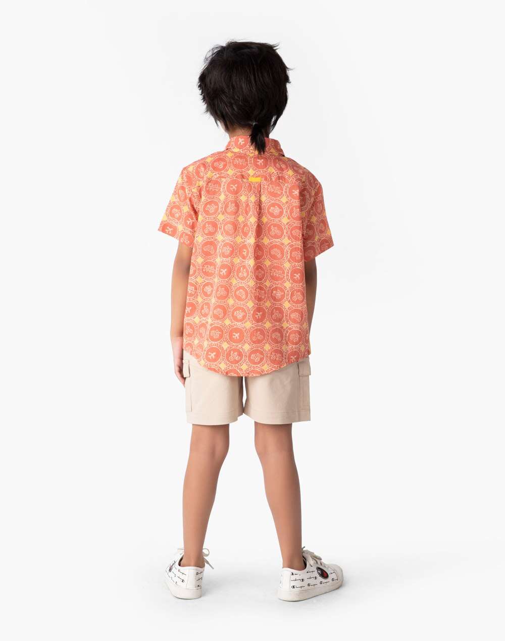 Cotton Circle Motif Shirt