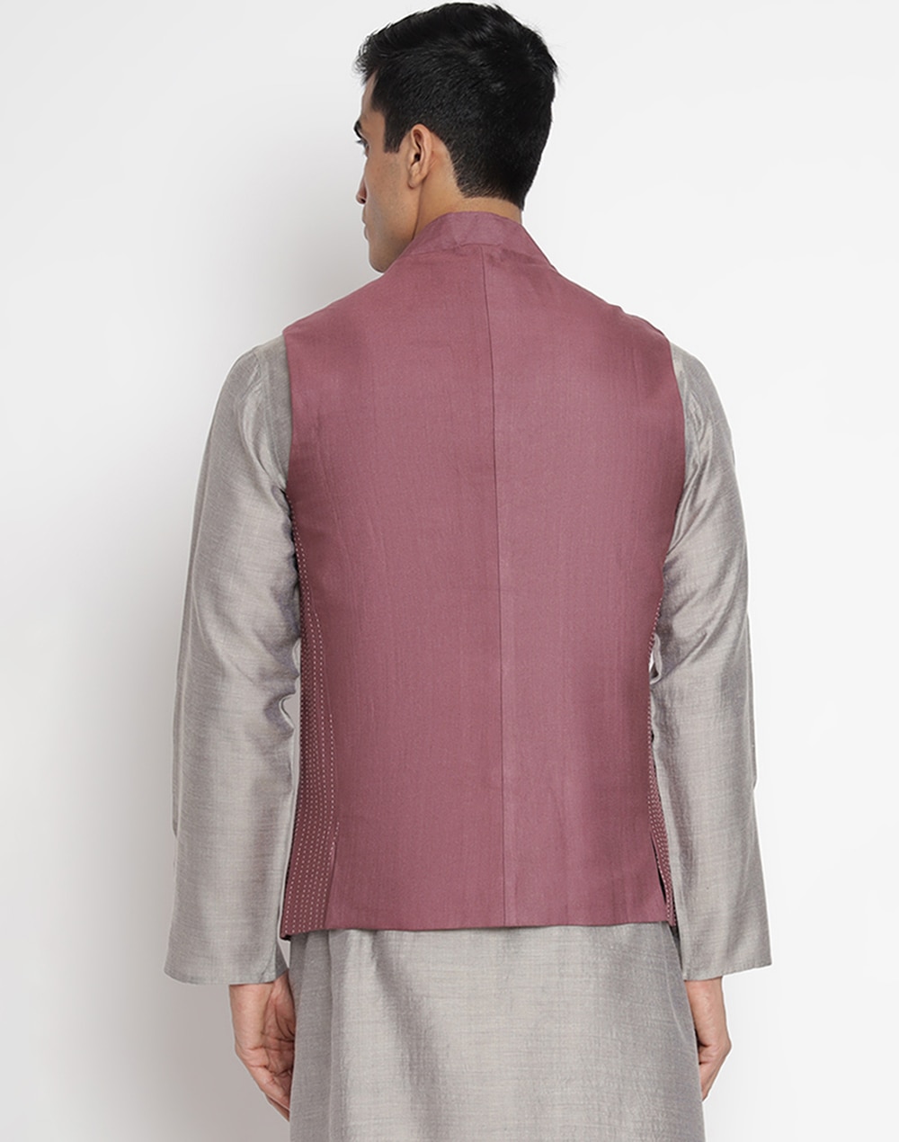 Viscose Tussar Stitched Nehru Jacket