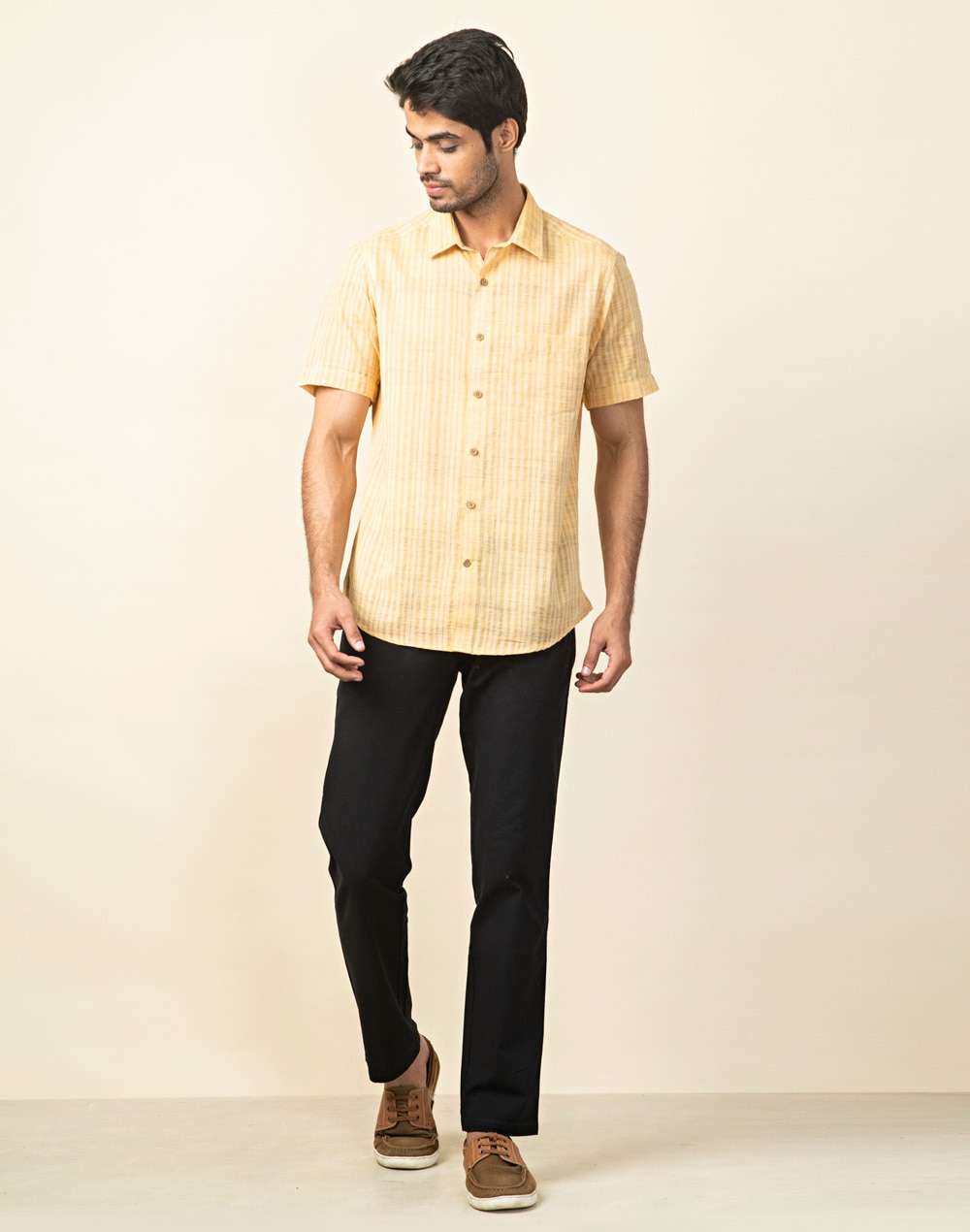 Cotton Half Sleeves Slim Fit Shirt