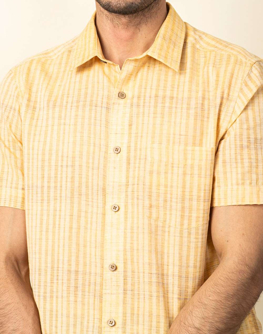 Cotton Half Sleeves Slim Fit Shirt