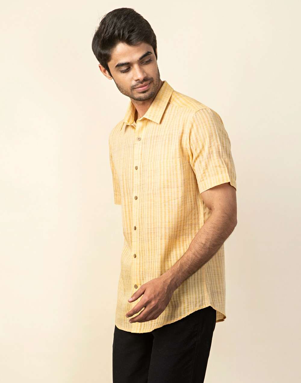 Cotton Half Sleeves Slim Fit Shirt