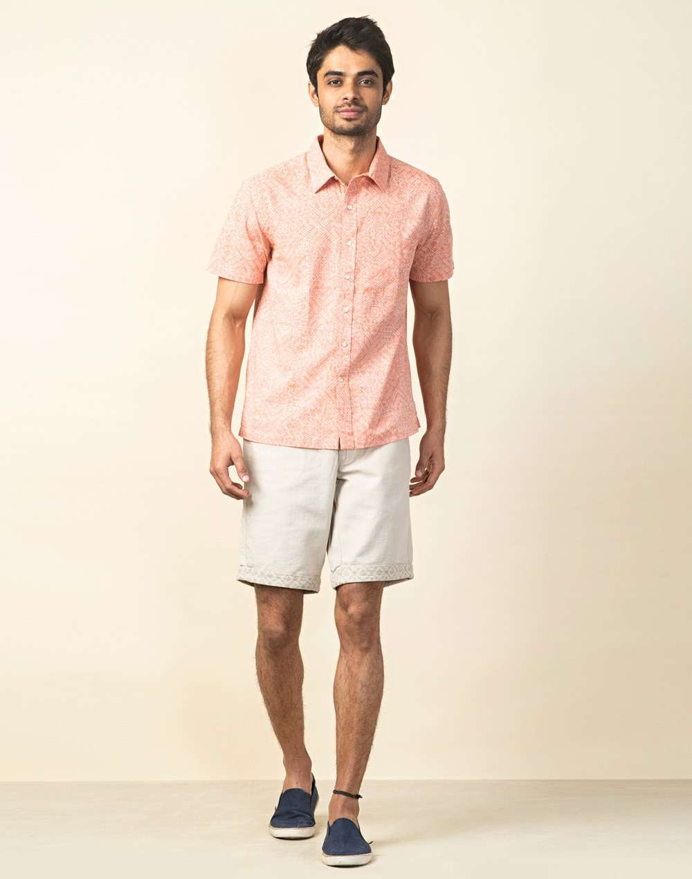 Cotton Slub Printed Shirt