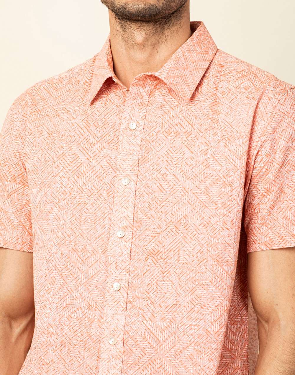 Cotton Slub Printed Shirt