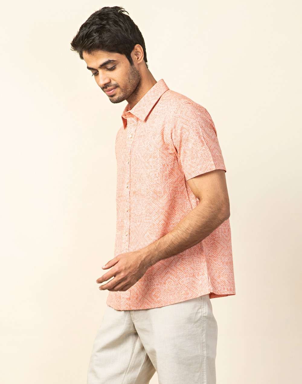 Cotton Slub Printed Shirt