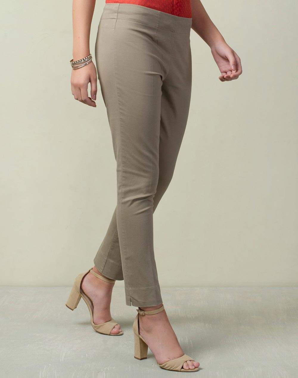 Women's cotton pant (skin color) comfortable stretchable elastic