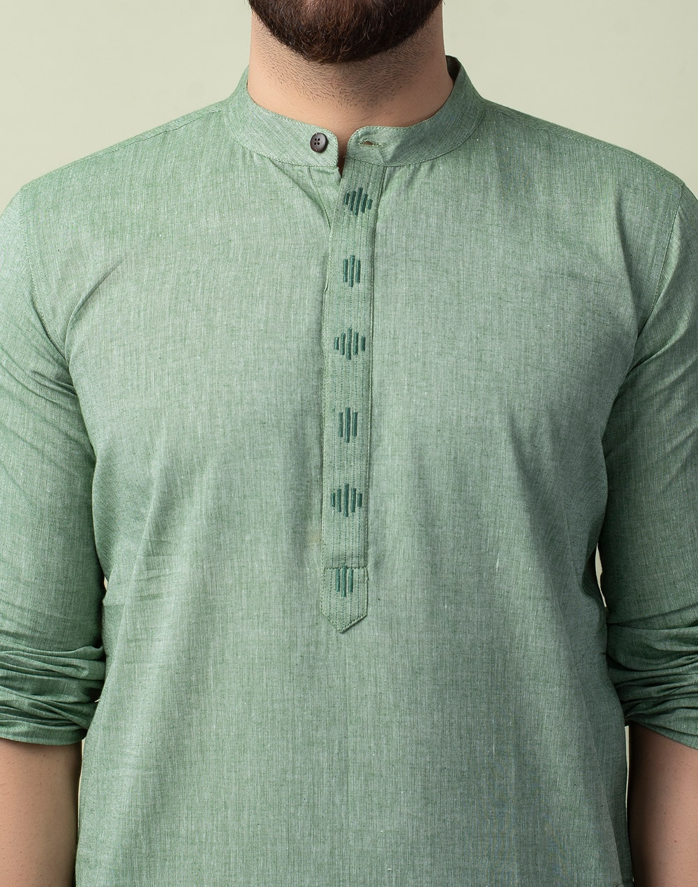 Buy Cotton Slim Fit Long Kurta for Men Online at Fabindia | 10621035