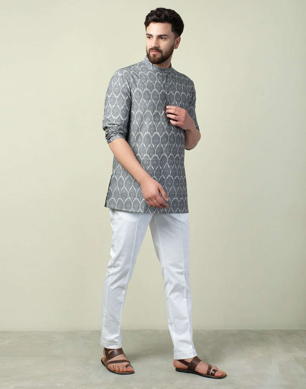 Cotton Ikat Short Kurta
