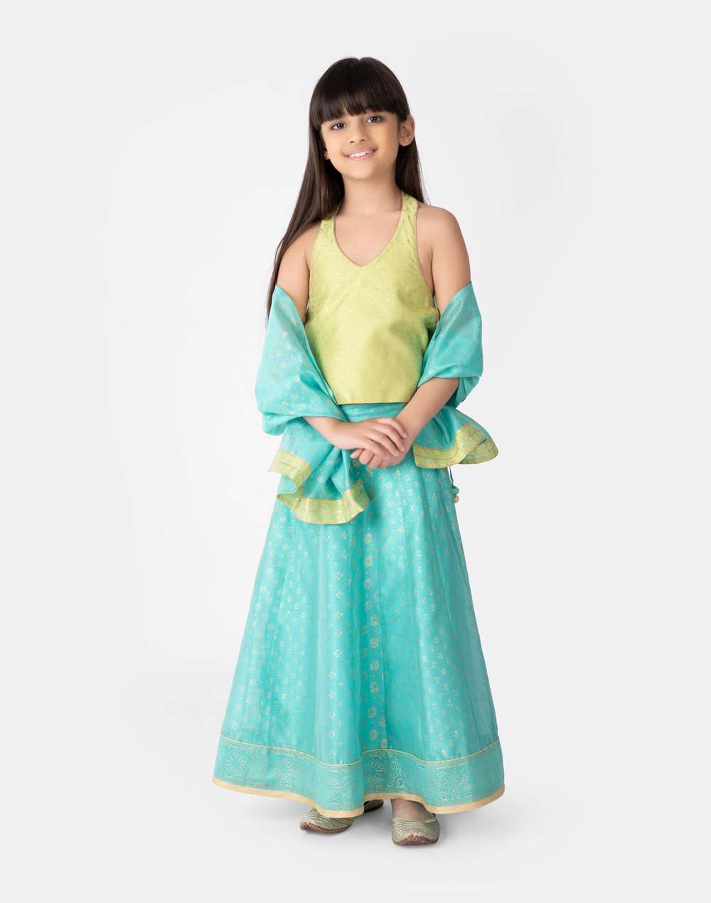 Cotton Silk 3 Piece Lehenga Set