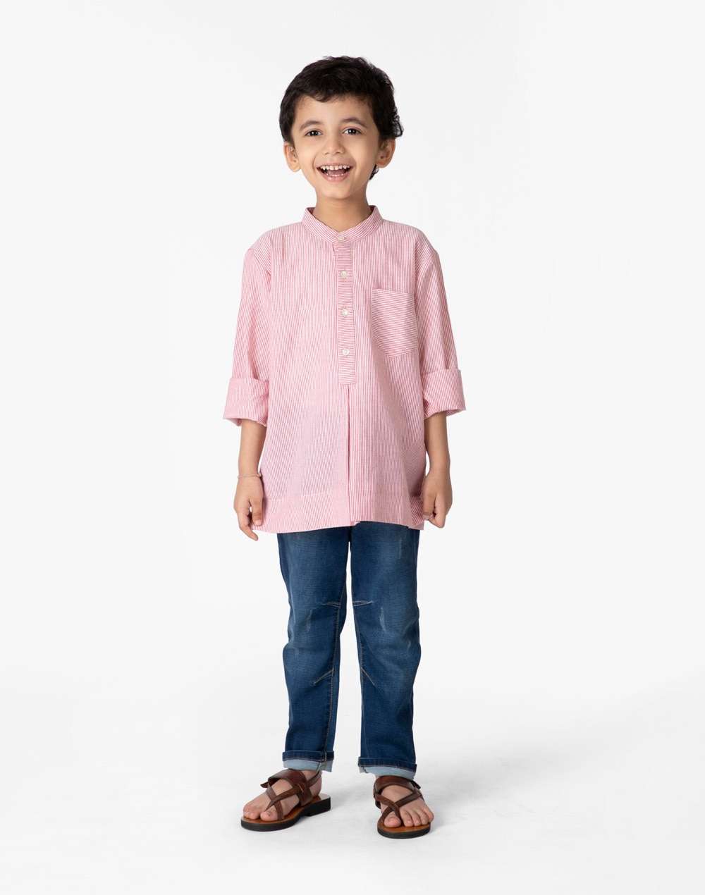 Cotton Striped Short Kurta