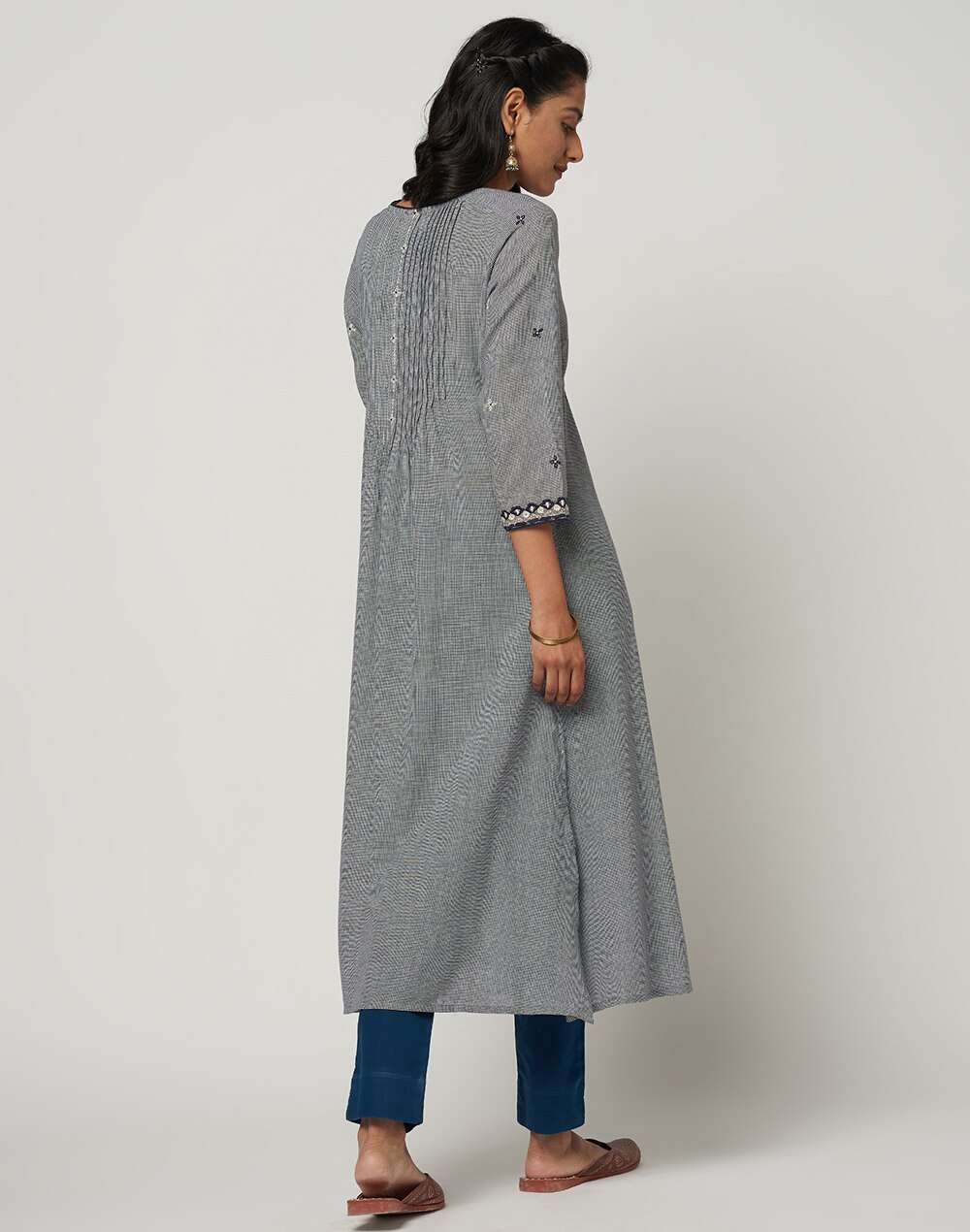 Cotton Embroidered Long Kurta