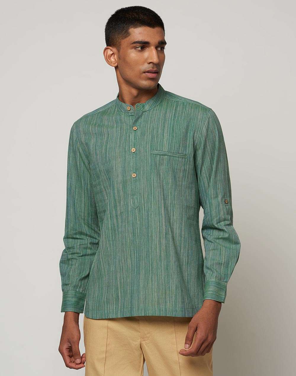 Cotton Striped Kurta Shirt