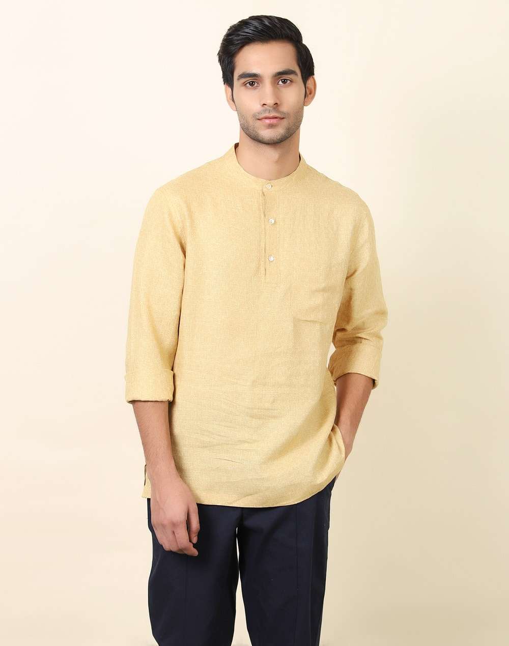 Linen Dobby Mid Placket Shirt
