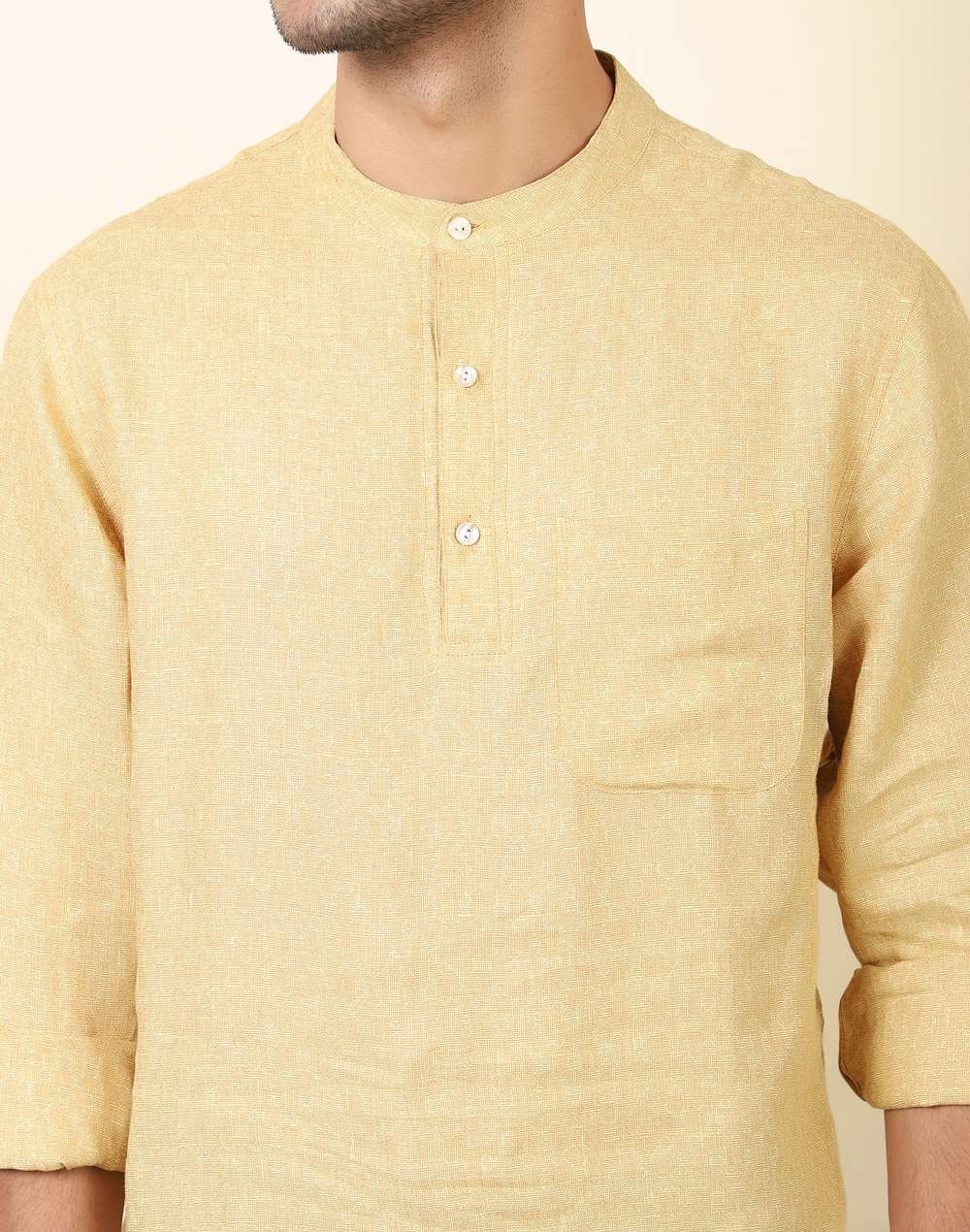 Linen Dobby Mid Placket Shirt