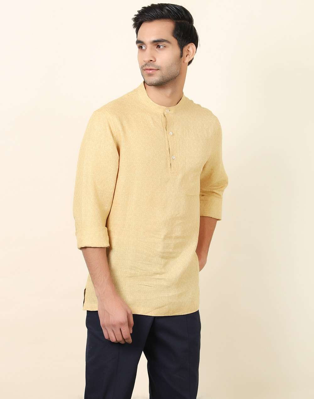 Linen Dobby Mid Placket Shirt