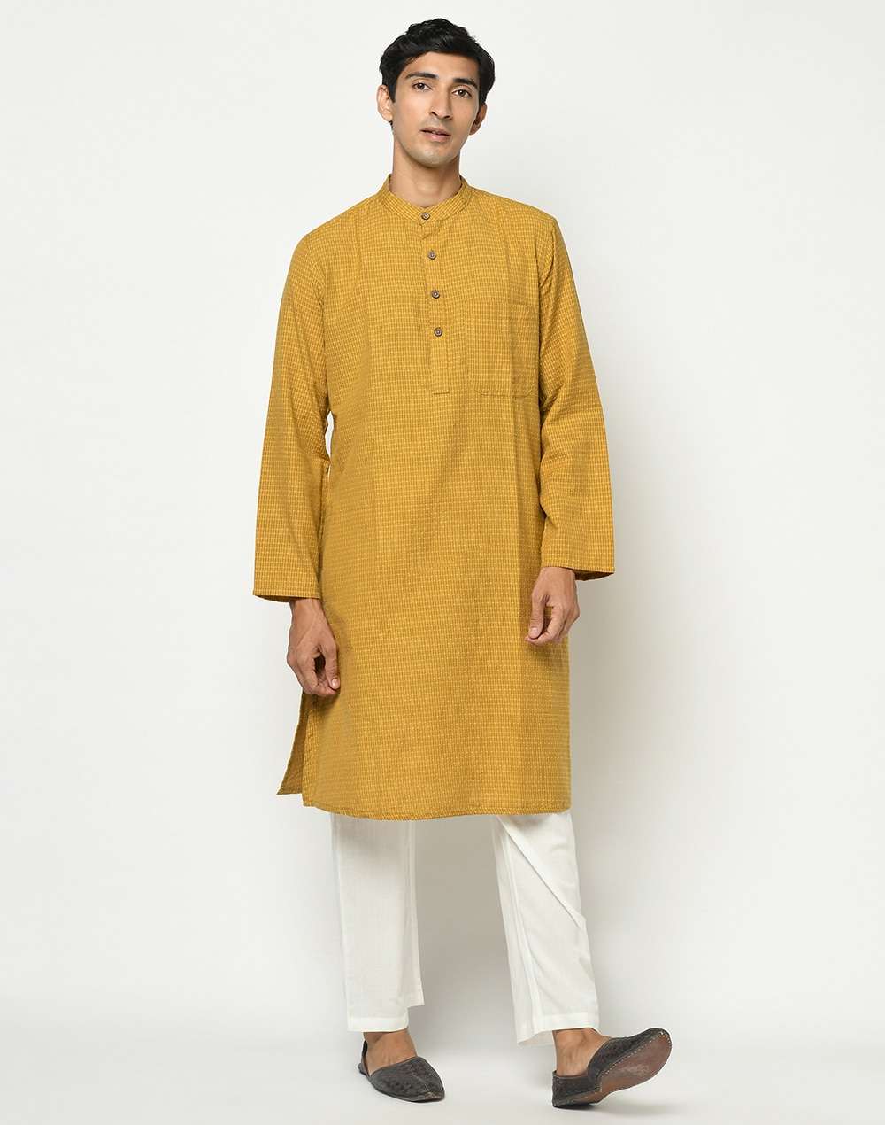 Cotton Dobby Weave Long Kurta