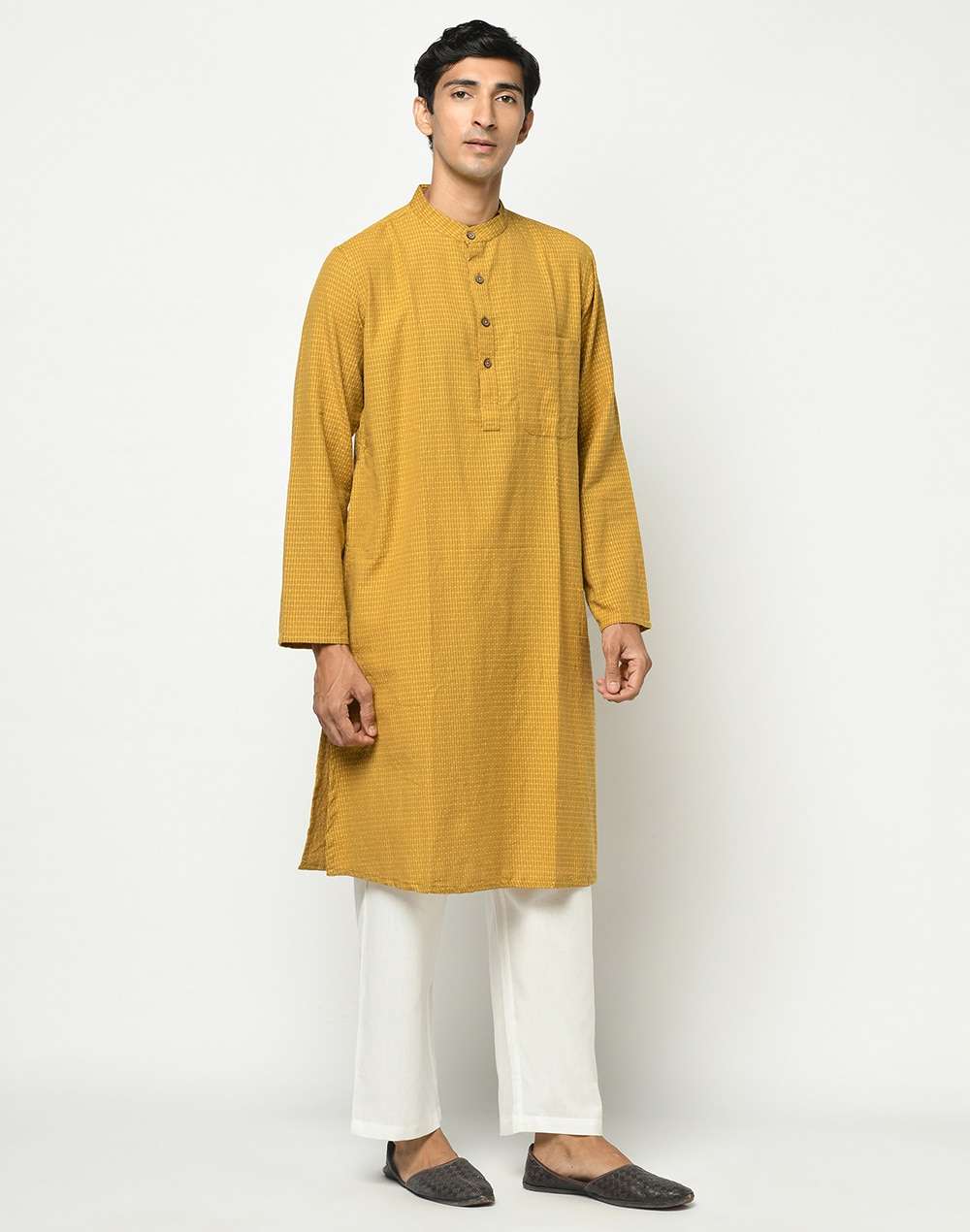 Cotton Dobby Weave Long Kurta