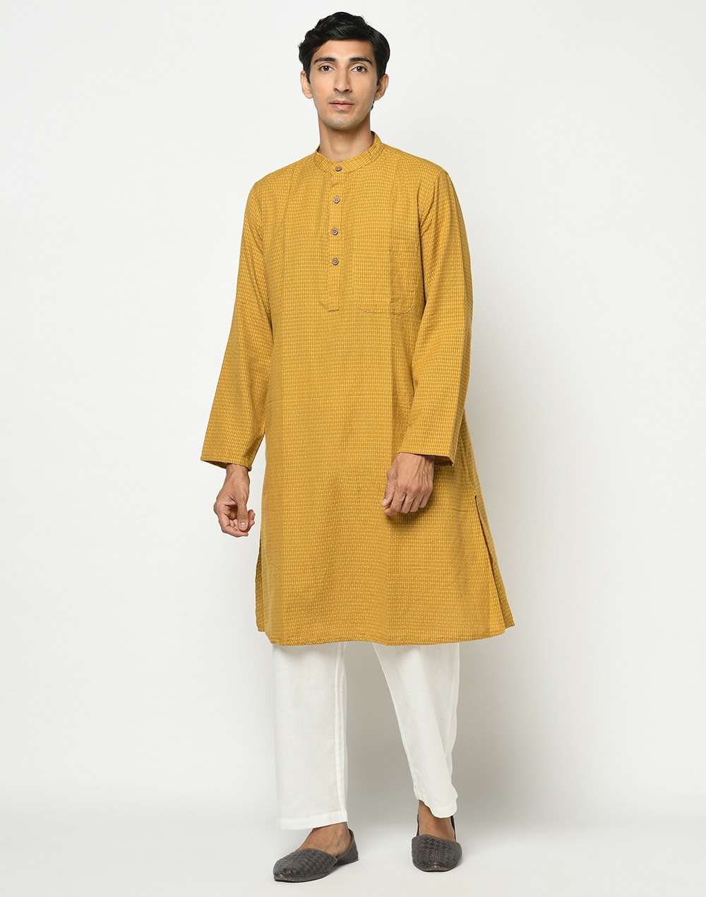 Cotton Dobby Weave Long Kurta