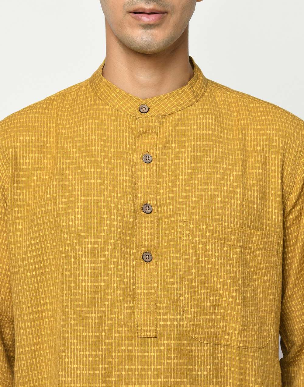 Cotton Dobby Weave Long Kurta