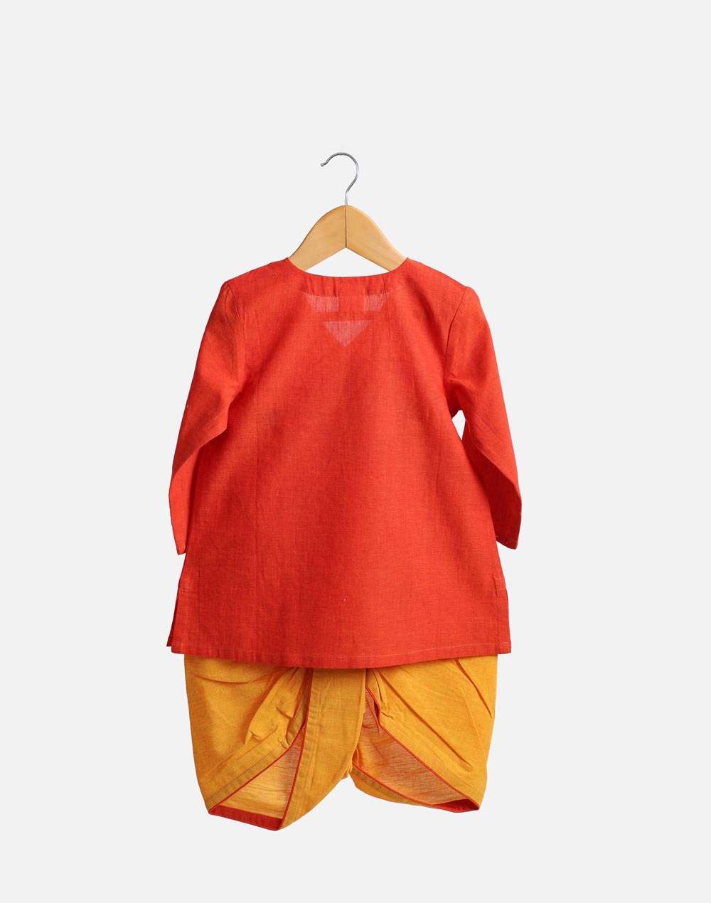 Cotton Embroidered Dhoti Set