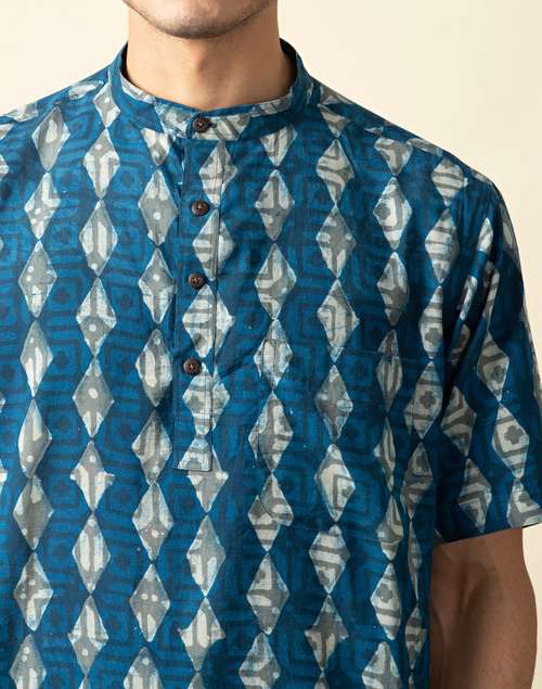 Cotton Block Printed Short Kurta Cotton Block Printed Short Kurta
