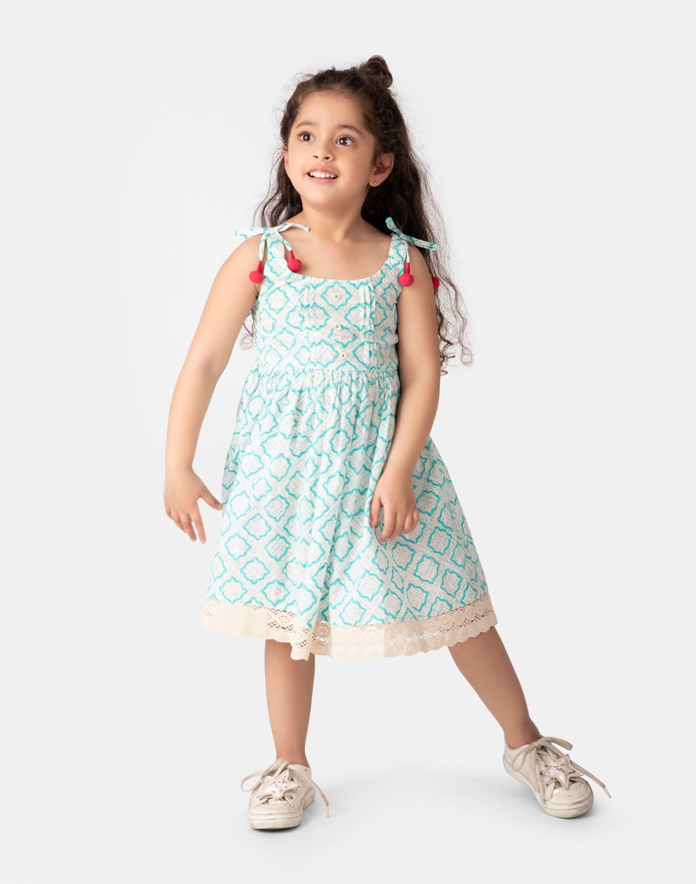 Buy Cotton Hand Block Print Dress for Kids Online at Fabindia | 10642381