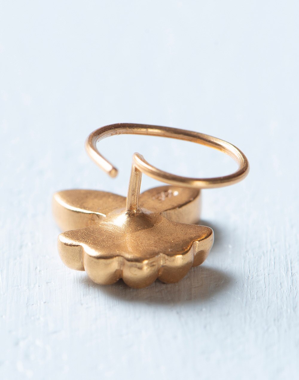 Silver Gold Plated Nose Pin Silver Gold Plated Nose Pin