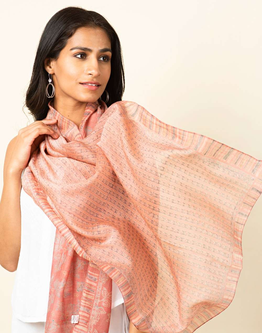 Cotton Silk Printed Stole