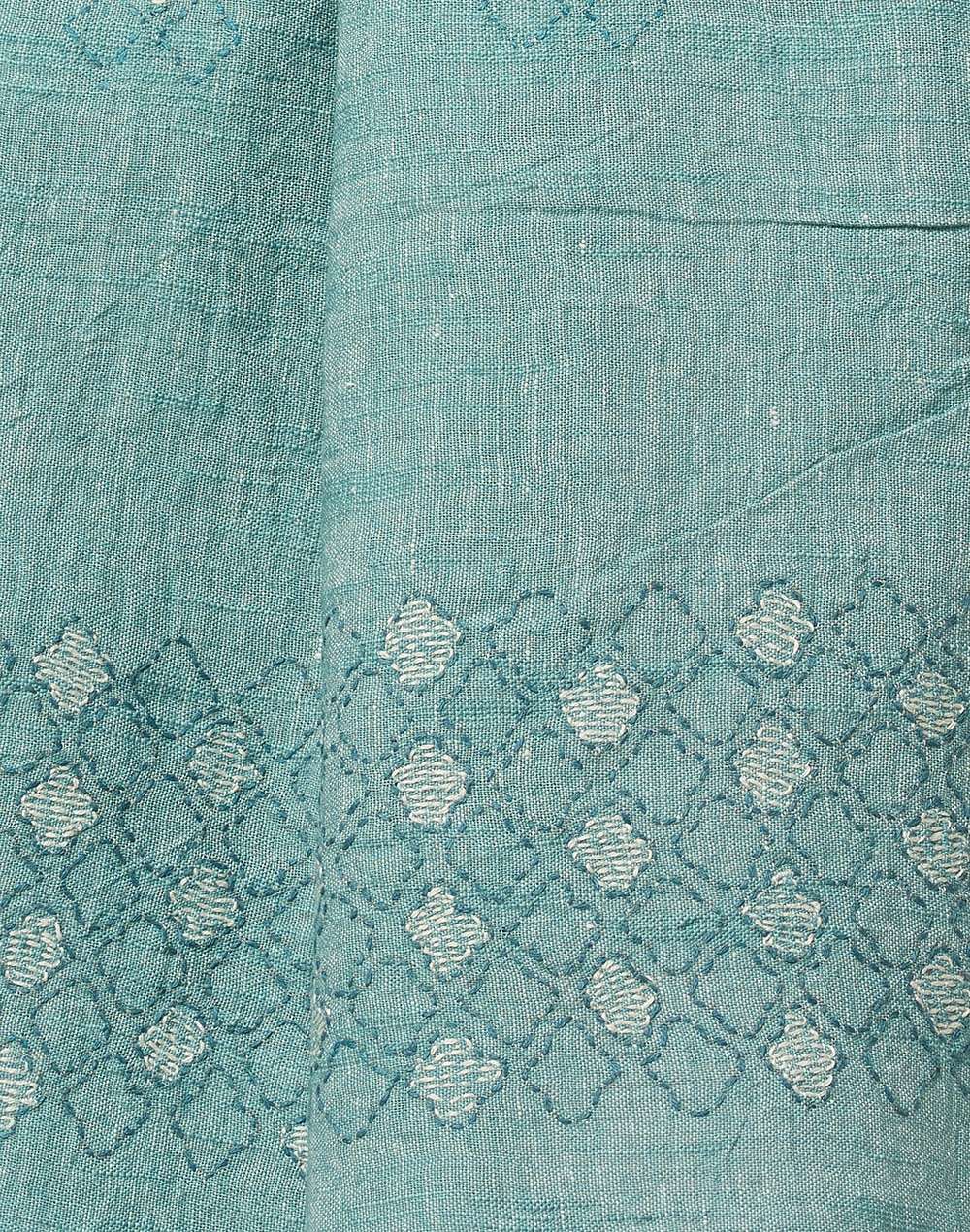Linen Cotton Embroidered Stole