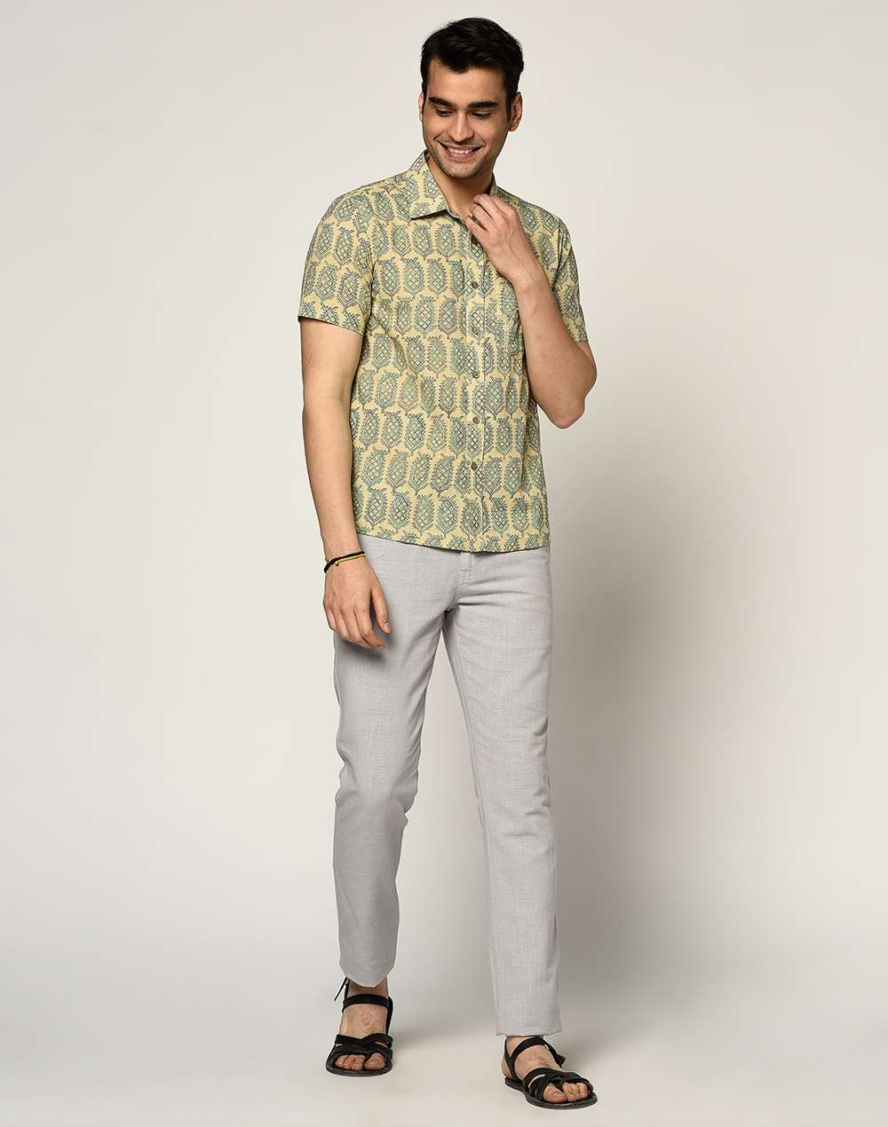 Cotton Slub Printed Shirt