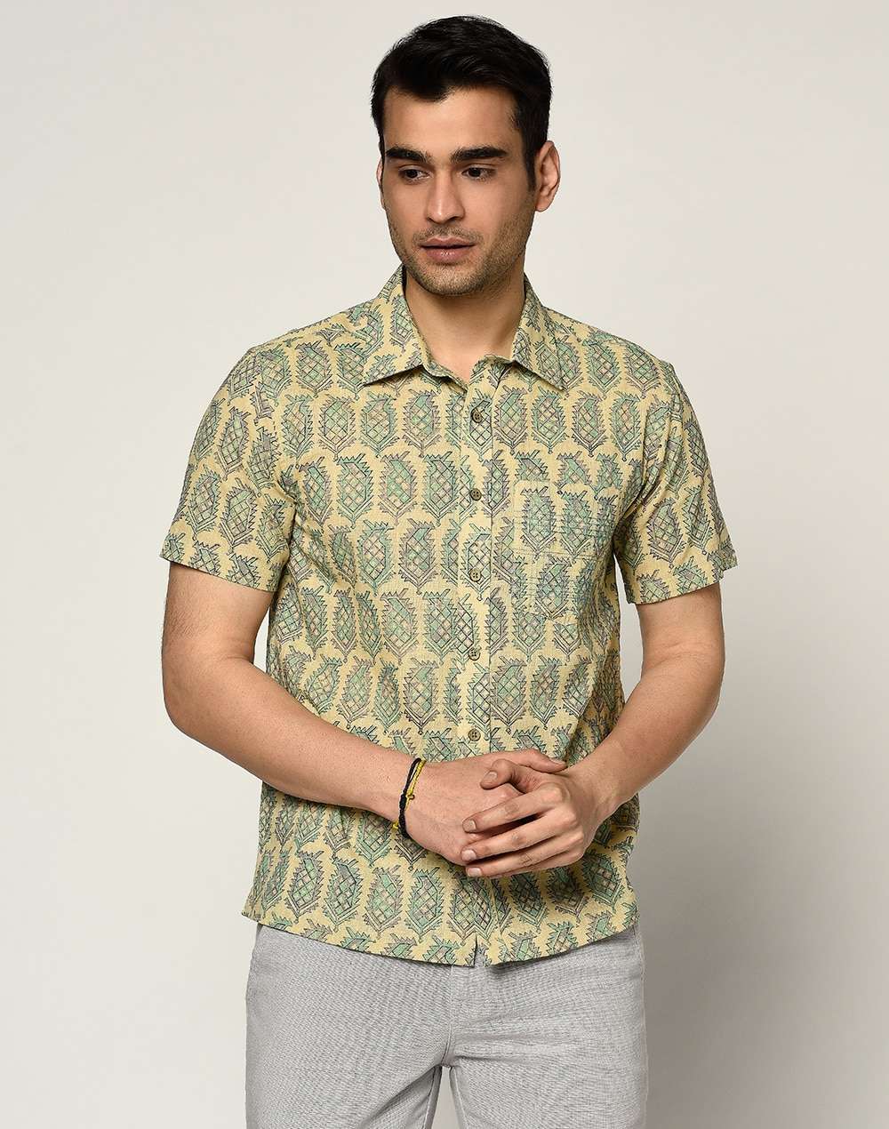 Cotton Slub Printed Shirt