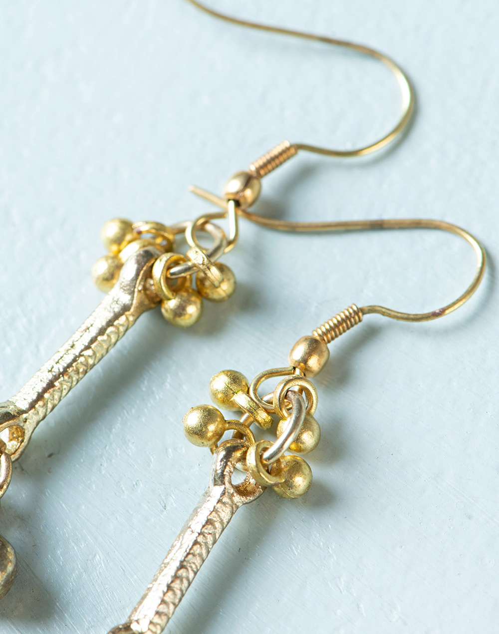 Metal Ethnic Dangler Earrings