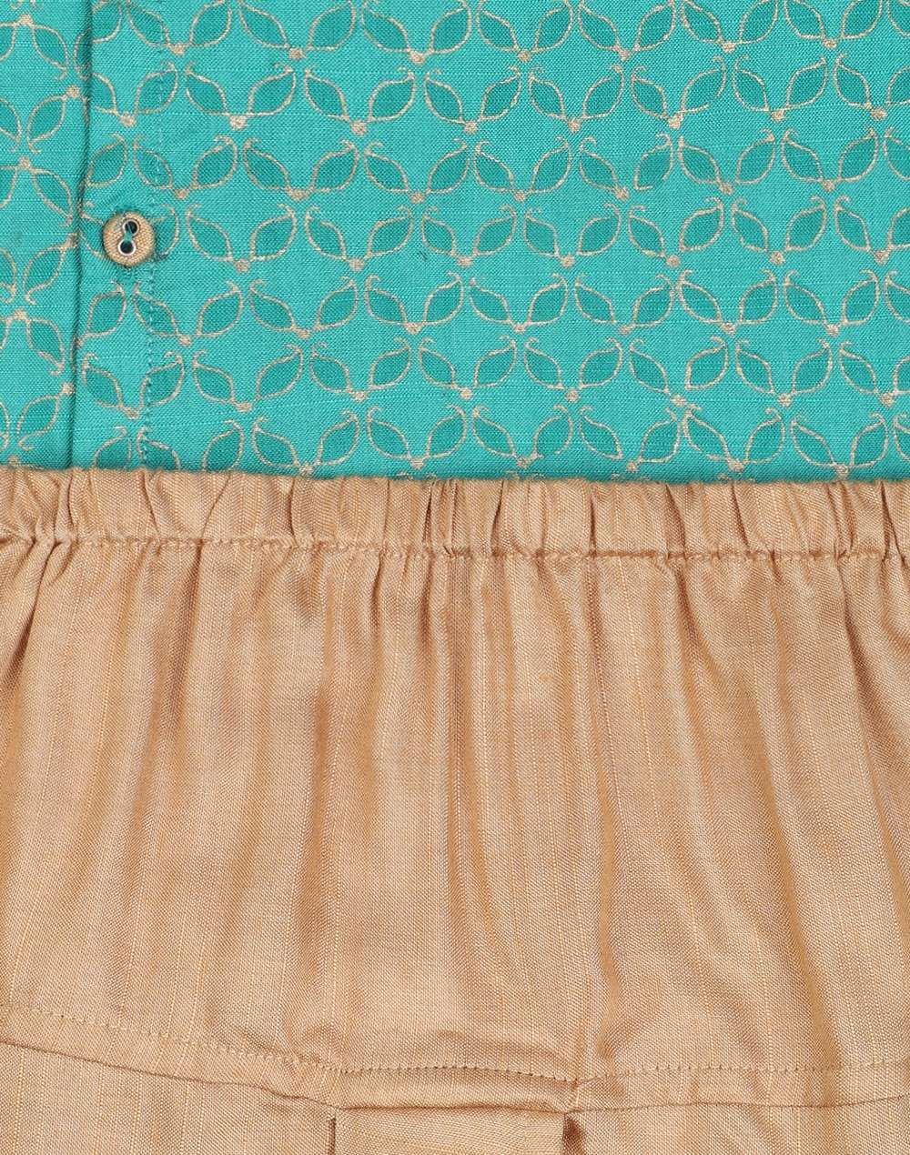 Viscose Tussar Printed Dhoti Set