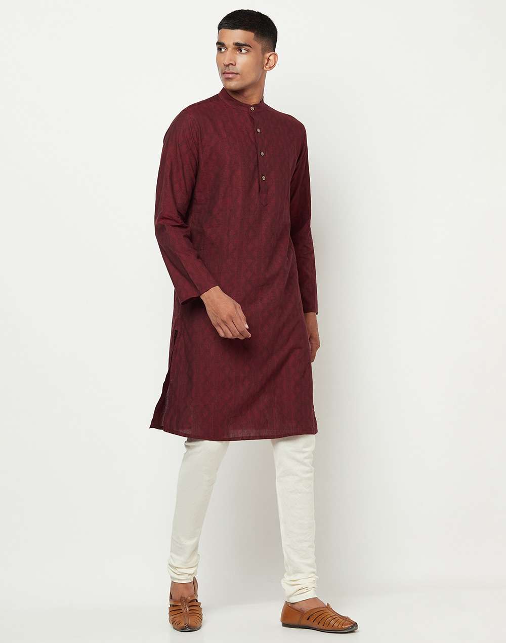 Cotton Printed Slim Fit Long Kurta