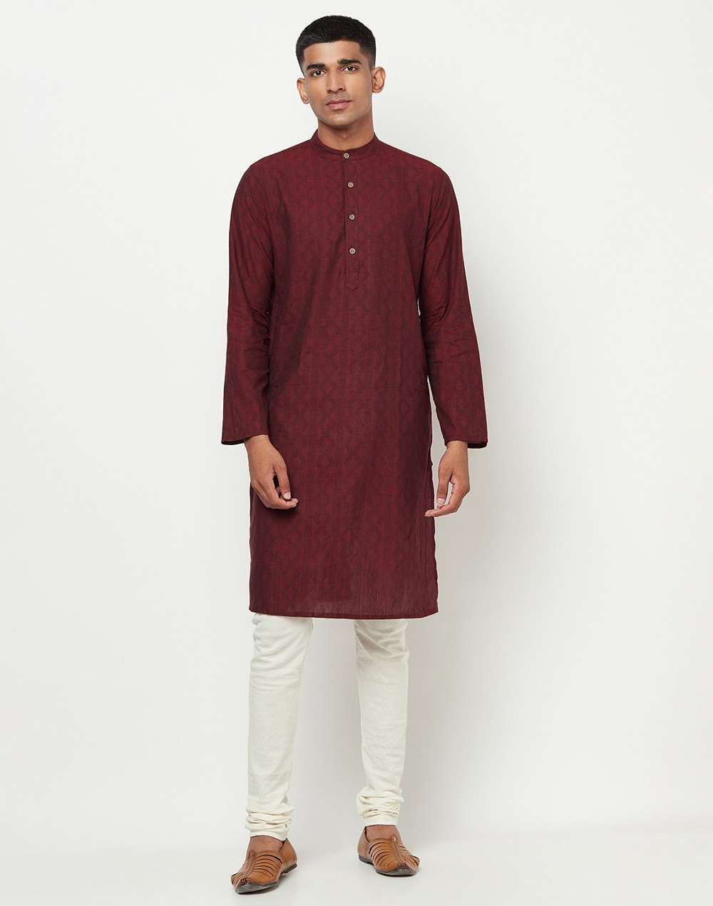 Cotton Printed Slim Fit Long Kurta