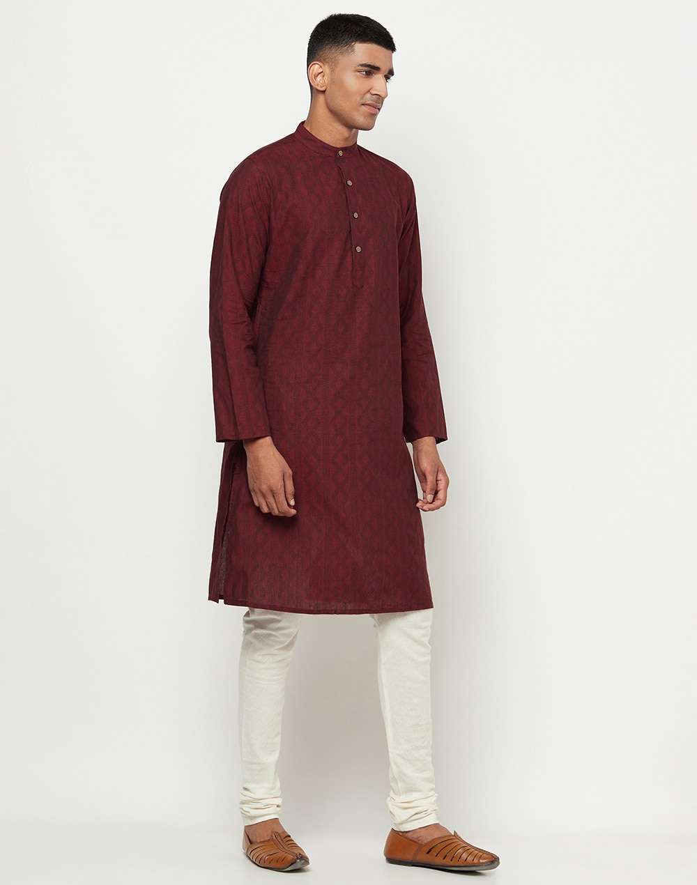 Cotton Printed Slim Fit Long Kurta