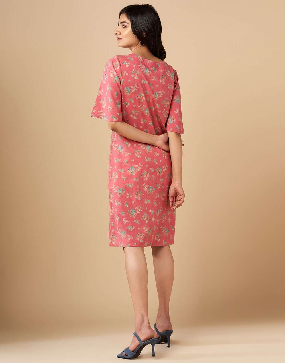 Cotton Printed Knee Length Dress